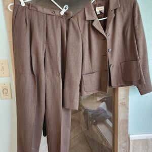 Talbots Women's Brown Blazer and Pants Set